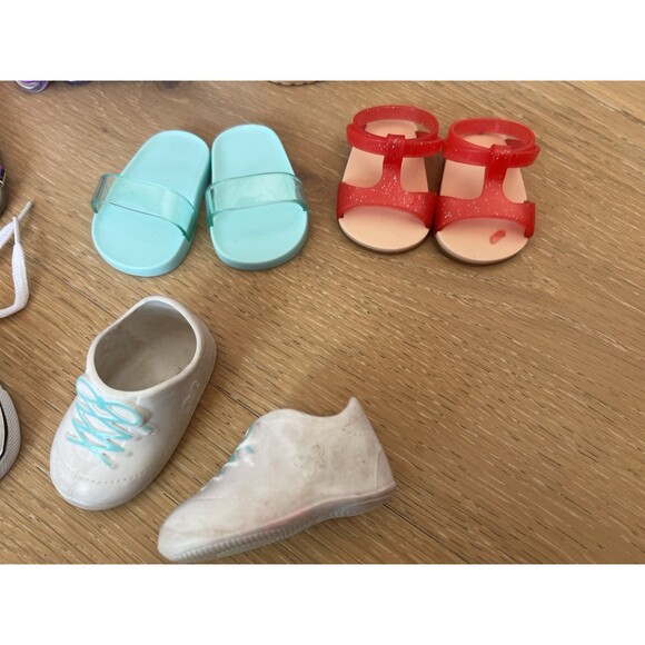 American Girl 18" Doll Shoes Boots Sandals Roller Skates Lot of 10 Pairs Sets - Picture 6 of 6